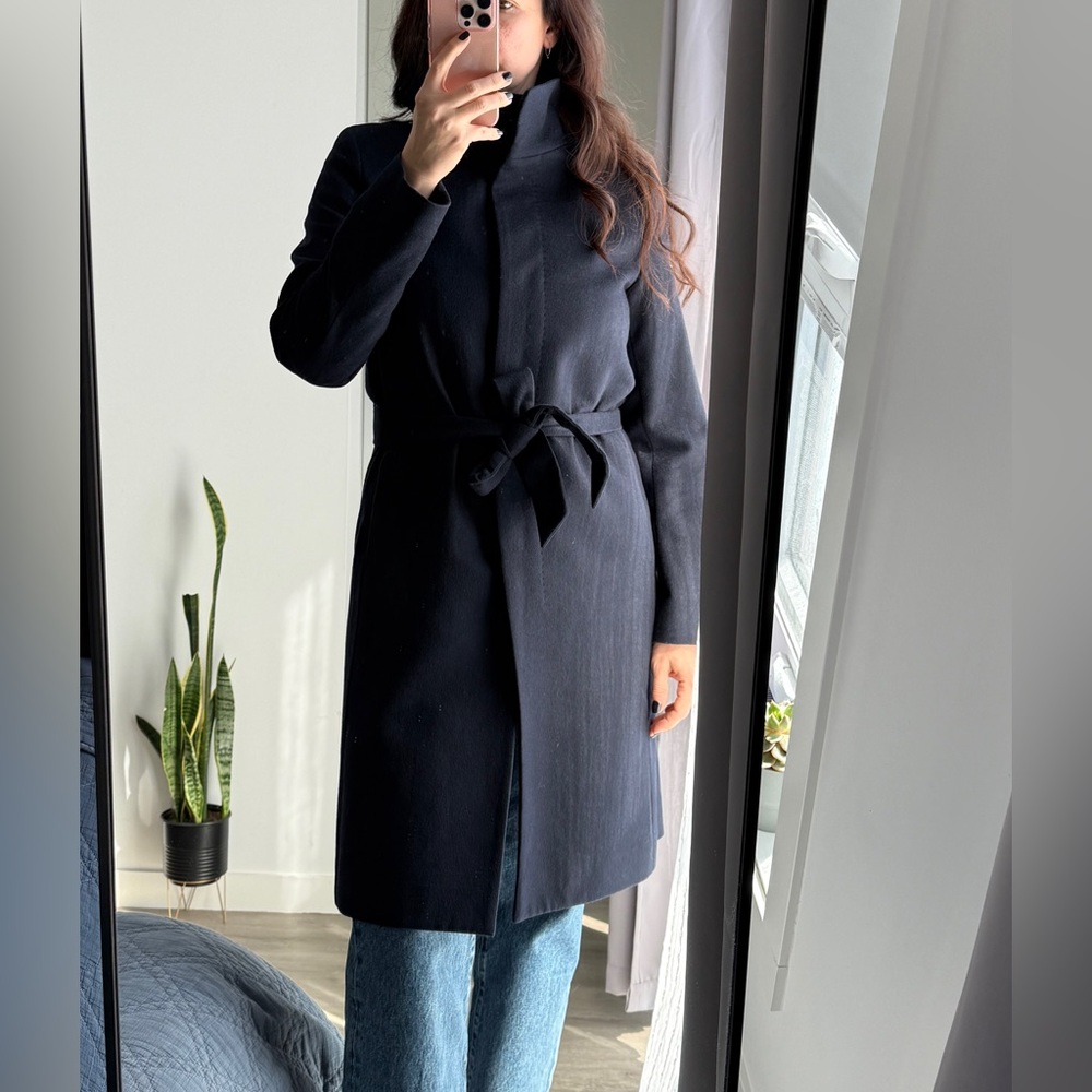 Uniqlo Dark Blue Wool & Cashmere blend Coat
